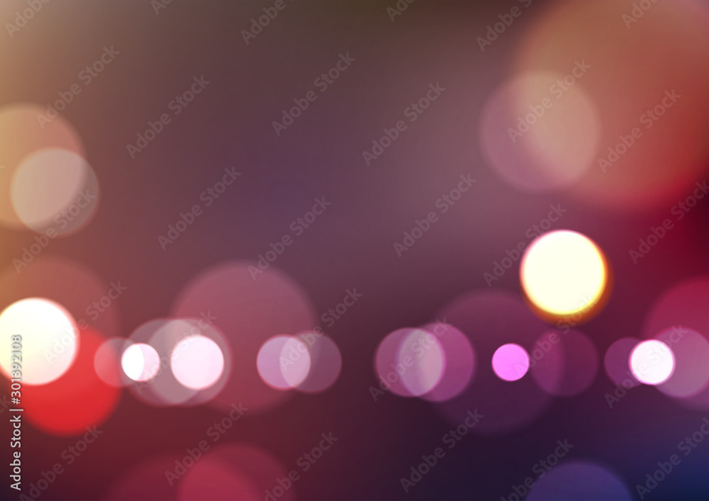 Abstract blurred colors background with bokeh light