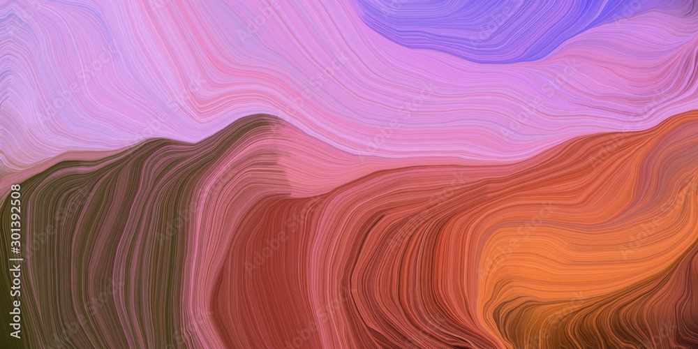 Obraz premium abstract colorful waves motion. can be used as wallpaper, background graphic or texture. graphic illustration with plum, sienna and old mauve colors