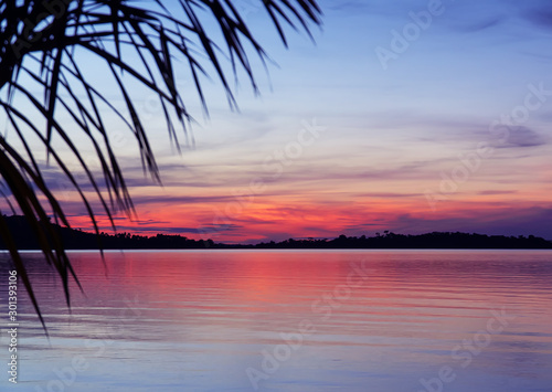 Sunset on Ssese Island, Uganda photo