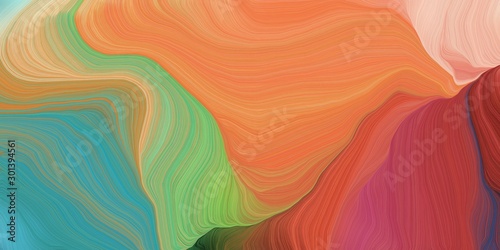 abstract colorful swirl motion. can be used as wallpaper, background graphic or texture. graphic illustration with peru, blue chill and sienna colors