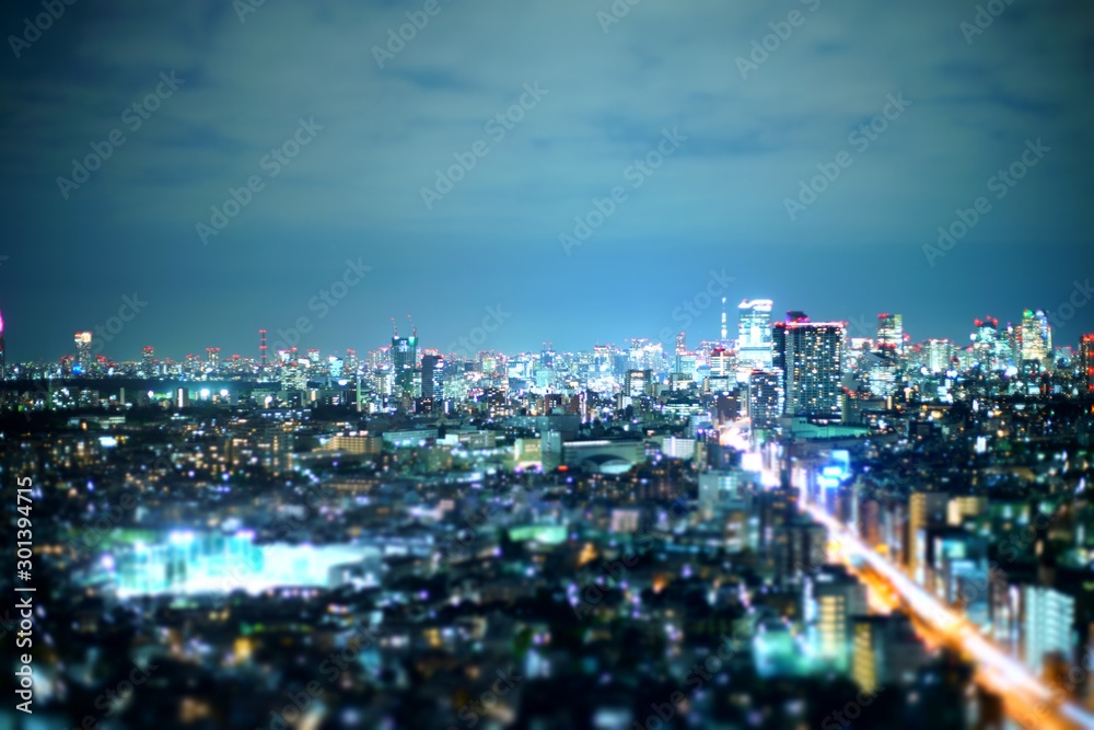 渋谷方面　夜景