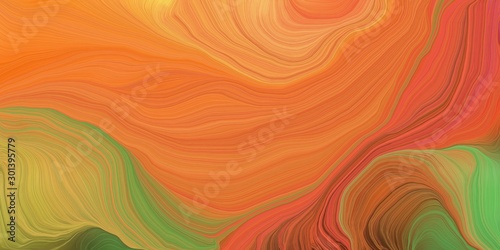 abstract fractal swirl motion waves. can be used as wallpaper, background graphic or texture. graphic illustration with bronze, olive drab and pastel brown colors © Eigens