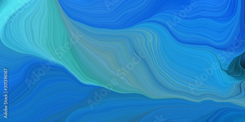 abstract fractal swirl waves. can be used as wallpaper, background graphic or texture. graphic illustration with steel blue, strong blue and medium turquoise colors