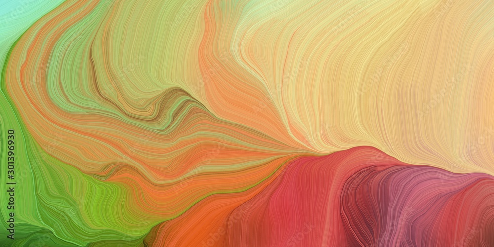 Obraz premium abstract design swirl waves. can be used as wallpaper, background graphic or texture. graphic illustration with dark khaki, burly wood and moderate red colors