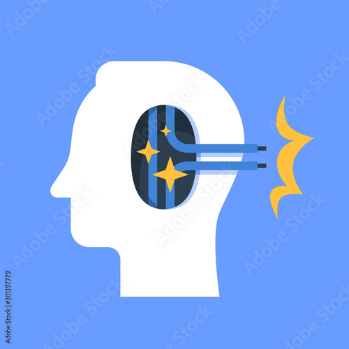 Psychological help, mental health, psychotherapy concept, cognitive trap