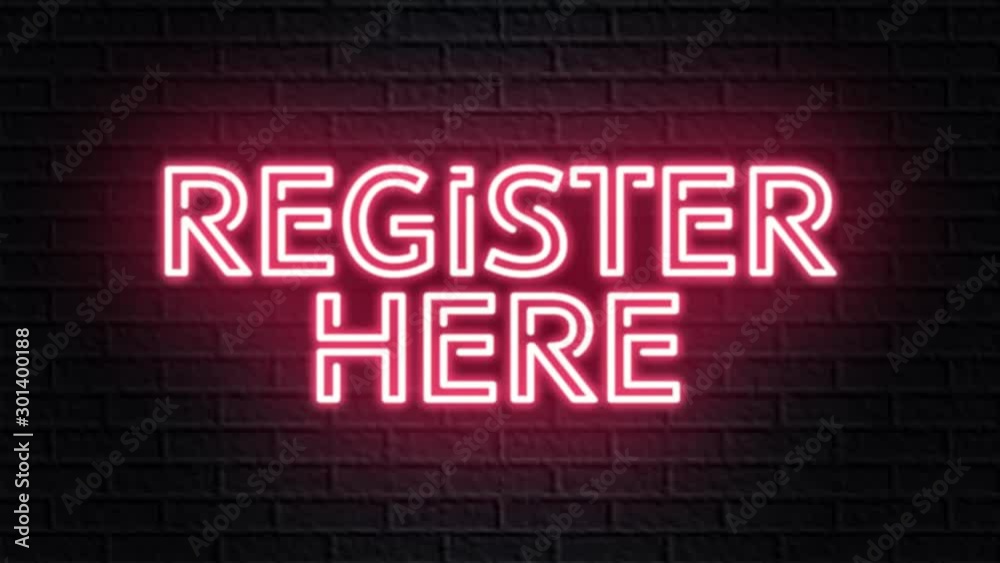 red neon video animation register here red neon video animation register here