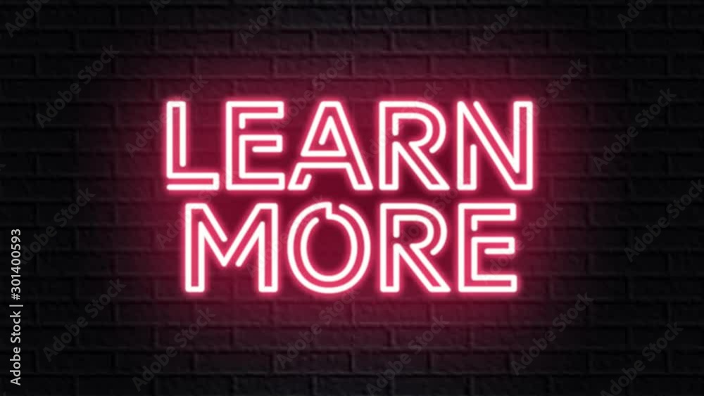 red neon video animation learn more