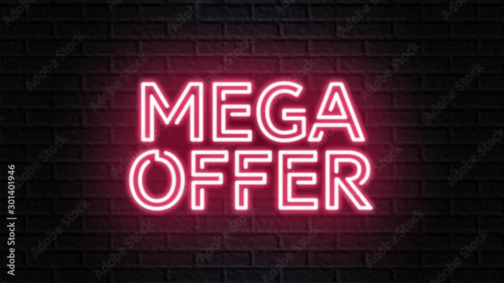 red neon video animation mega offer red neon video animation mega offer