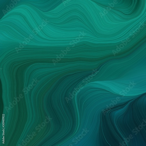 square graphic illustration with teal green, dark cyan and teal colors. abstract colorful swirl motion. can be used as wallpaper, background graphic or texture