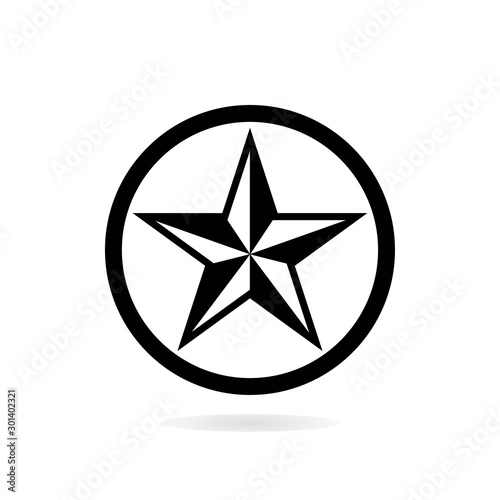 Black star shape vector illustration. Star icon. Star icon eps10.