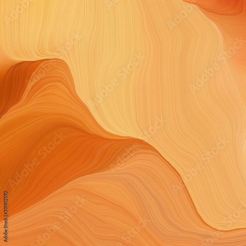 square graphic illustration with sandy brown, coffee and bronze colors. abstract fractal swirl waves. can be used as wallpaper, background graphic or texture