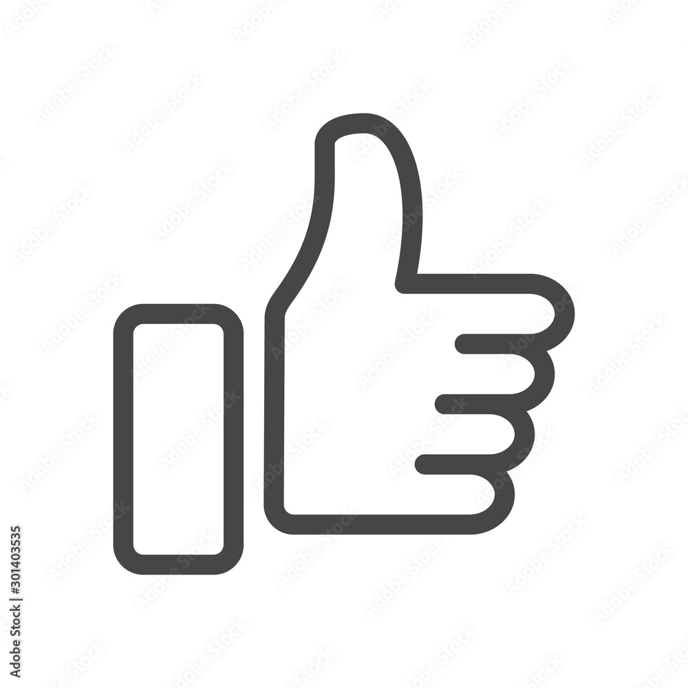 Like Icon in outline style isolated on white background. Like symbol for your web site design, logo, app. Vector illustration. Like Icon in outline style isolated on white background. Like symbol for your web site design, logo, app. Vector illustration.