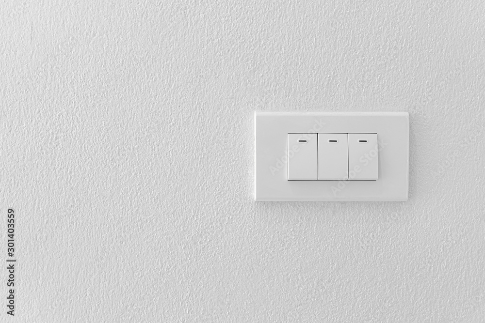 Electrical outlet on wall loft style,.Power plug on white concrete wall, Energy socket. Electrical outlet on wall loft style,.Power plug on white concrete wall, Energy socket.