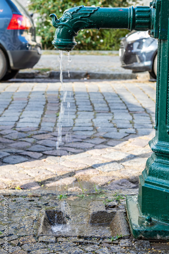 public water fountain in the streets of Berlin
