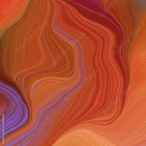 quadratic graphic illustration with sienna, moderate violet and bronze colors. abstract fractal swirl motion waves. can be used as wallpaper, background graphic or texture