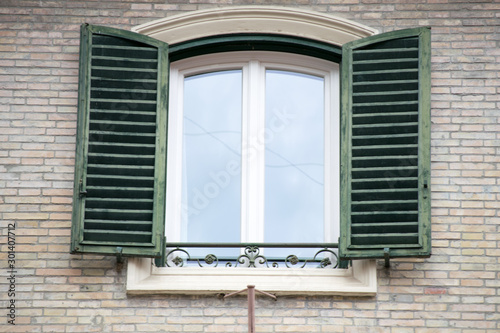 window with shutters