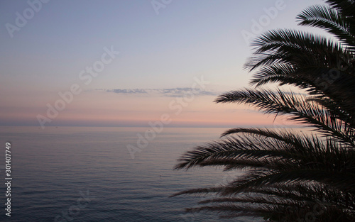 Beautiful sunset on the Mediterranean sea 