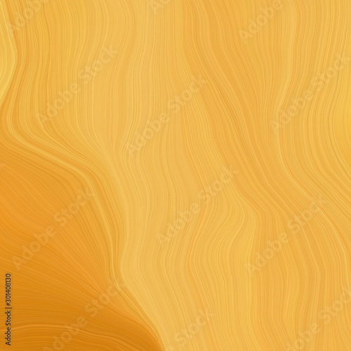 quadratic graphic illustration with pastel orange, dark golden rod and golden rod colors. abstract fractal swirl motion waves. can be used as wallpaper, background graphic or texture