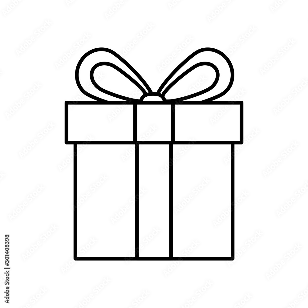 gift box present line style icon vector illustration design gift box present line style icon vector illustration design