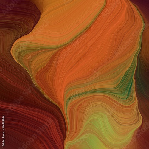 quadratic graphic illustration with sienna, very dark pink and dark red colors. abstract fractal swirl motion waves. can be used as wallpaper, background graphic or texture