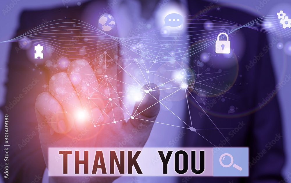 Word writing text Thank You. Business photo showcasing a polite expression used when acknowledging a gift or service Picture photo system network scheme modern technology smart device Word writing text Thank You. Business photo showcasing a polite expression used when acknowledging a gift or service Picture photo system network scheme modern technology smart device