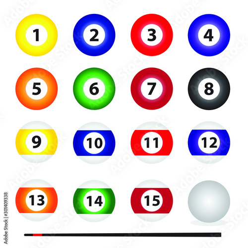 set of pool balls
