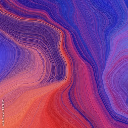 quadratic graphic illustration with antique fuchsia, dark slate blue and indian red colors. abstract design swirl waves. can be used as wallpaper, background graphic or texture