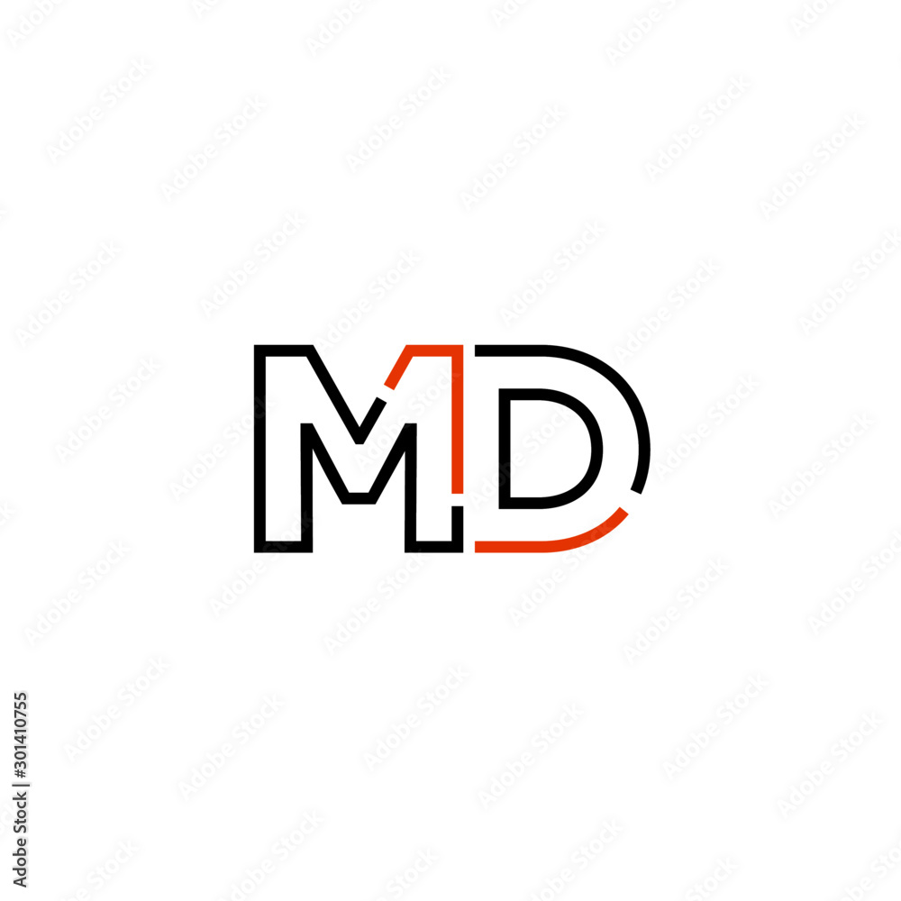 Letter MD logo icon design template elements Letter MD logo icon design template elements