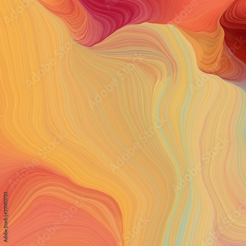 square graphic illustration with sandy brown, firebrick and indian red colors. abstract design swirl waves. can be used as wallpaper, background graphic or texture