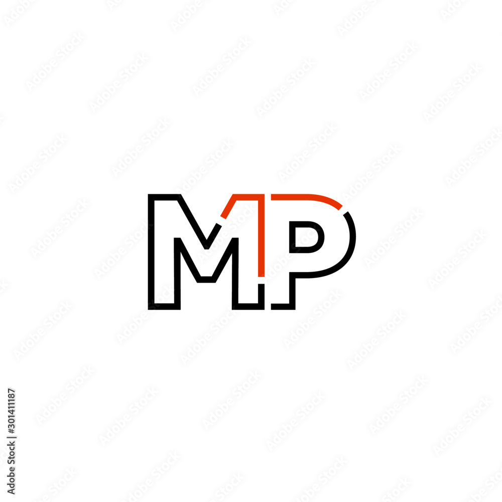 Letter MP logo icon design template elements Letter MP logo icon design template elements