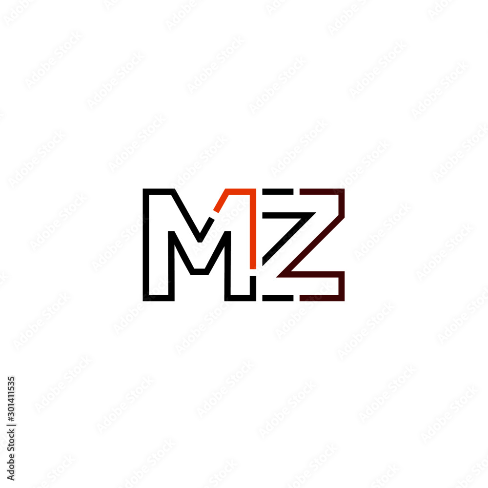 Letter MZ logo icon design template elements Letter MZ logo icon design template elements
