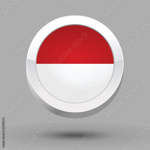 Free Download Indonesia flag in 3D circle frame - GFXLoad