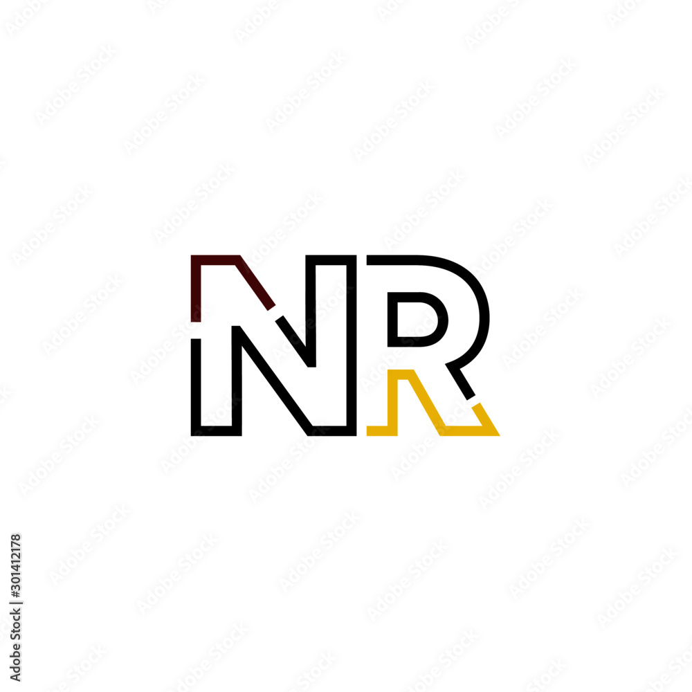 Letter NR logo icon design template elements Letter NR logo icon design template elements