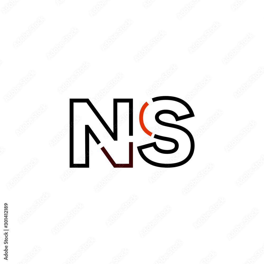 Letter NS logo icon design template elements Letter NS logo icon design template elements