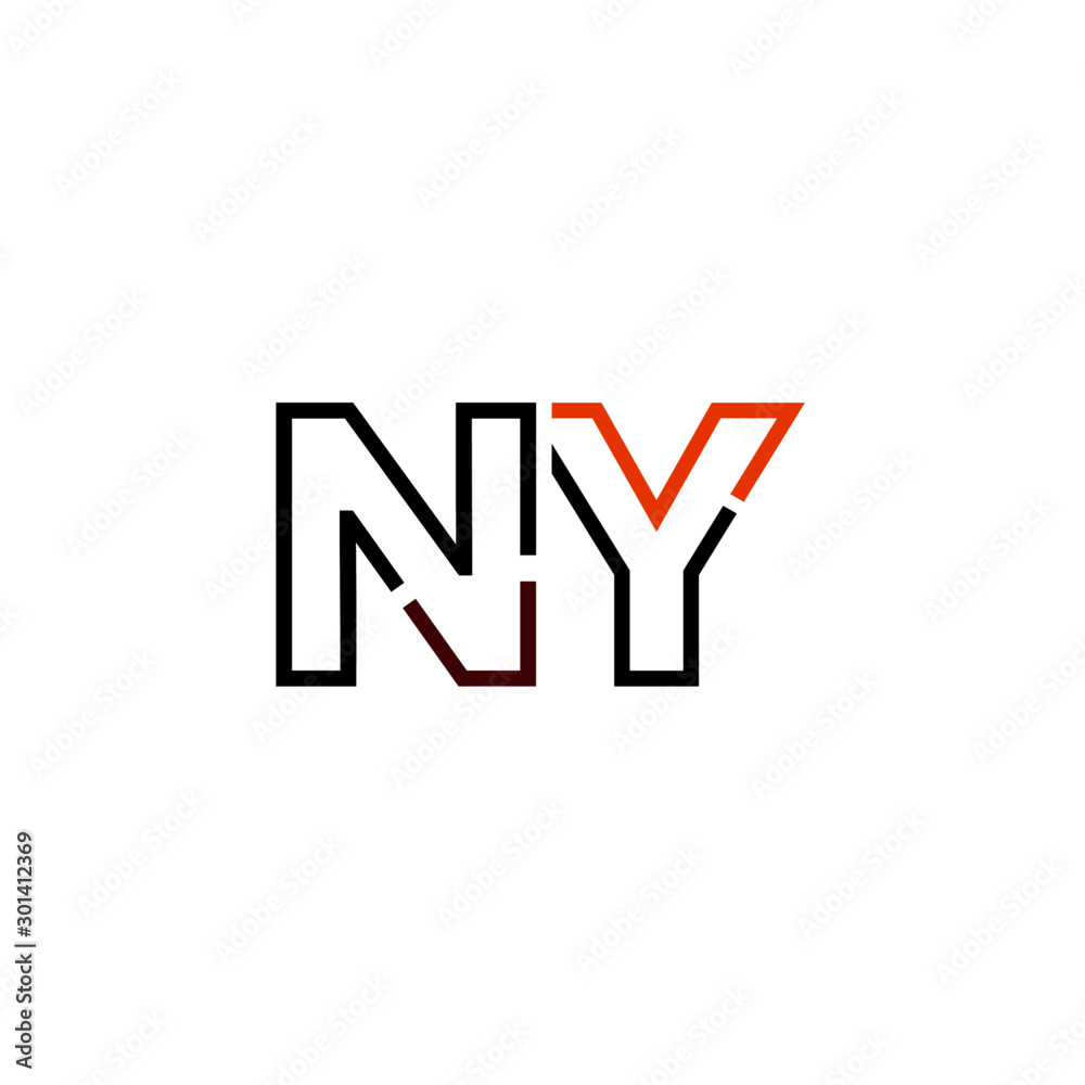 Letter NY logo icon design template elements Letter NY logo icon design template elements