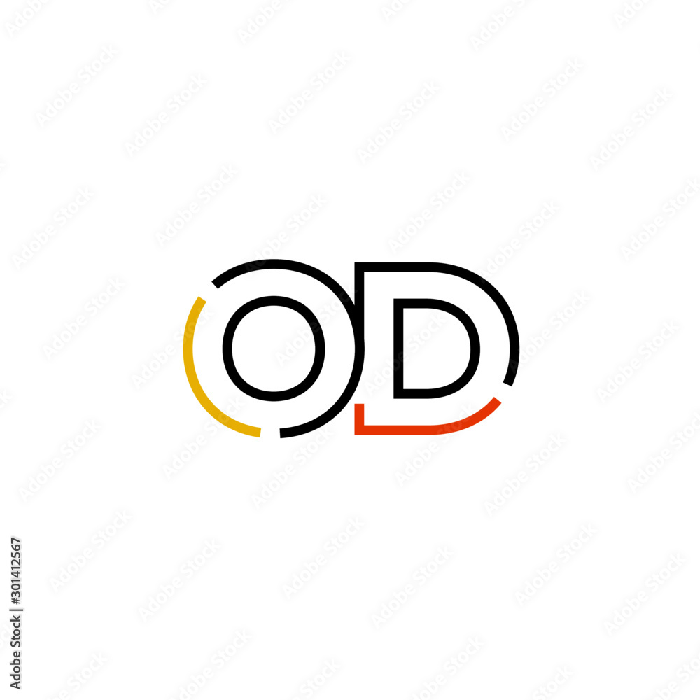 Letter OD logo icon design template elements Letter OD logo icon design template elements