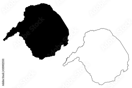 Vakaga Prefecture (Prefectures of the Central African Republic, CAR) map vector illustration, scribble sketch Vakaga map