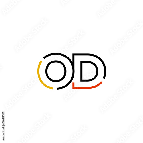 Letter OD logo icon design template elements
