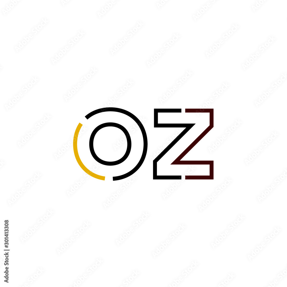 Letter OZ logo icon design template elements