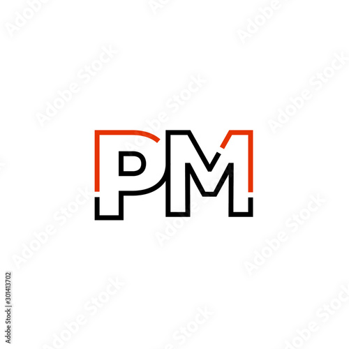 Letter PM logo icon design template elements