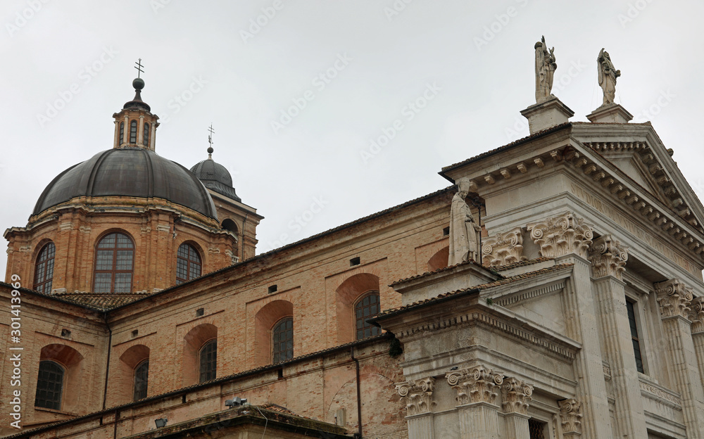 Cathedral of Urbino Town in Italy