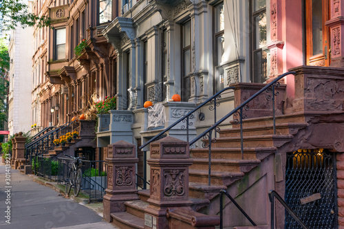 Konstfotografi A Row of Old Houses on the Upper West Side in New York City