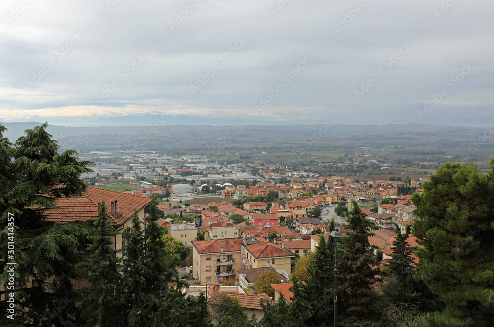 panoramic view of Italian Region called Marche