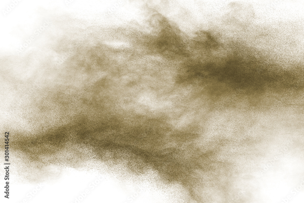 Green color powder explosion cloud on white background. Green dust splash. Green color powder explosion cloud on white background. Green dust splash.