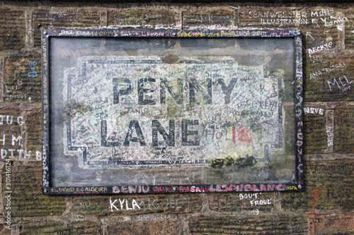Fotografie Penny Lane road sign