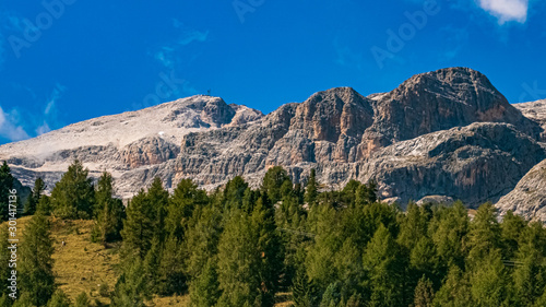 Beautiful alpine view of the dolomites near Arabba  South Tyrol  Italy