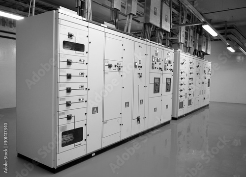 Electrical control cabinet and circuit breakers are usually securely locked in the control rooms of new commercial buildings