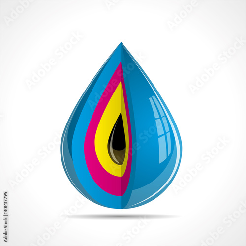 Color ink drop