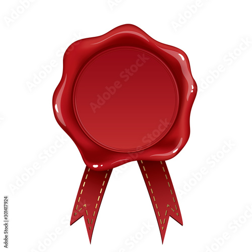Red wax seal