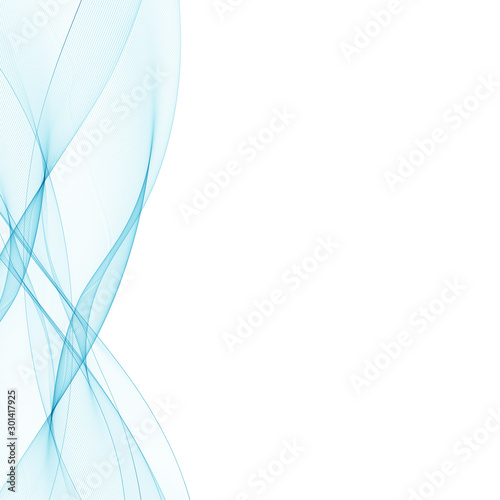 Abstract vector background, blue waved lines for brochure, website, flyer design. Fresh wave. eps 10